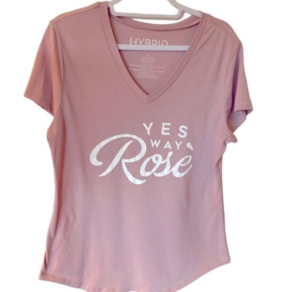 Graphic Tee "Yes Way Rose" Size 2X Blush Pink